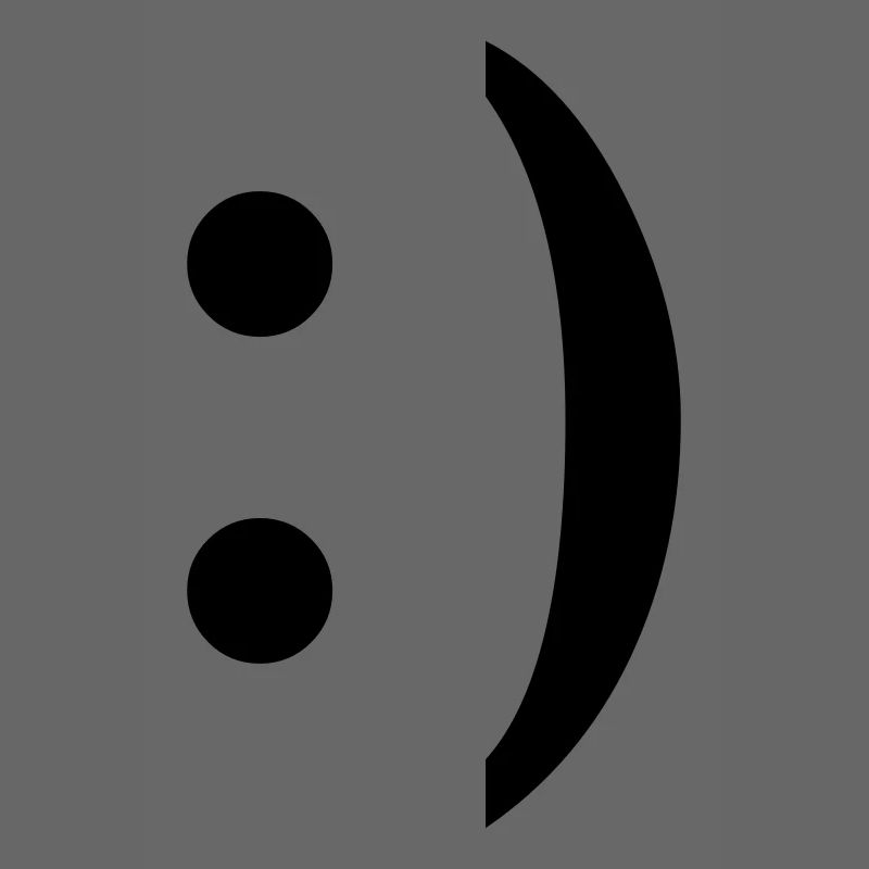 :) smiley