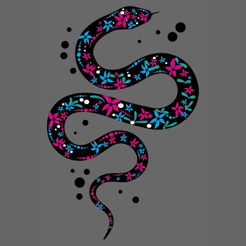 Black beautiful snake with pattern gift
