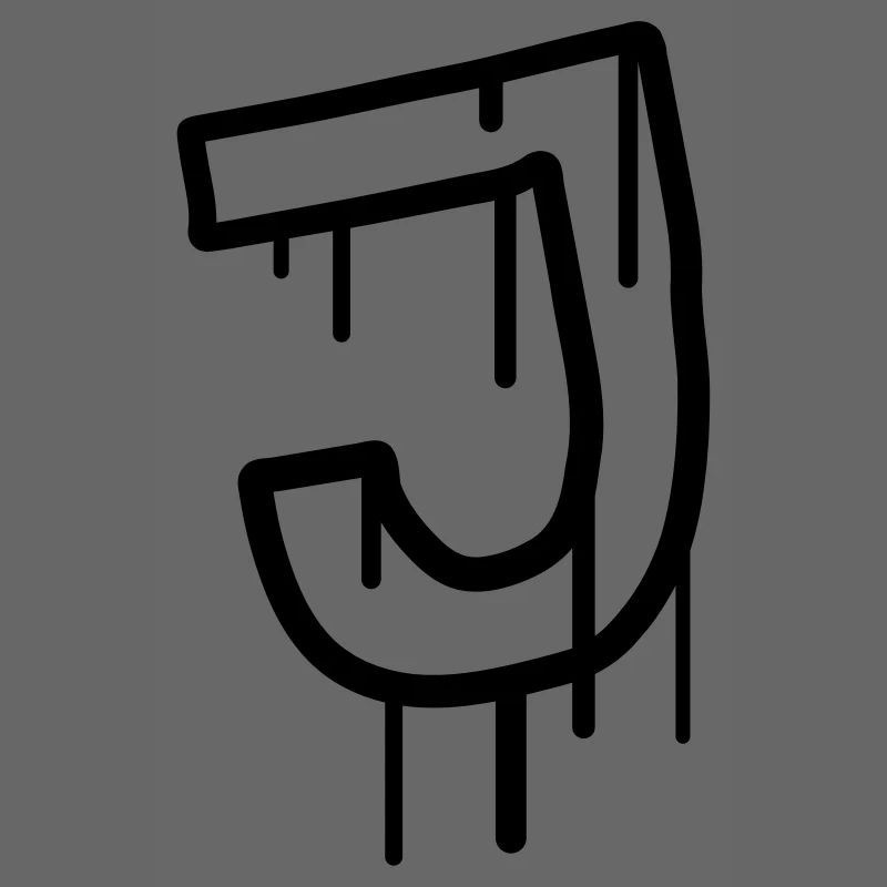 Buchstabe J Graffiti Stempel