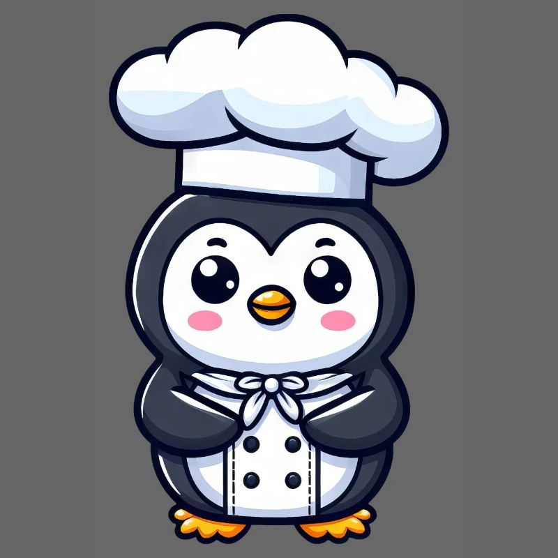 Mignon pingouin Chef bande dessinée conception de bande dessinée