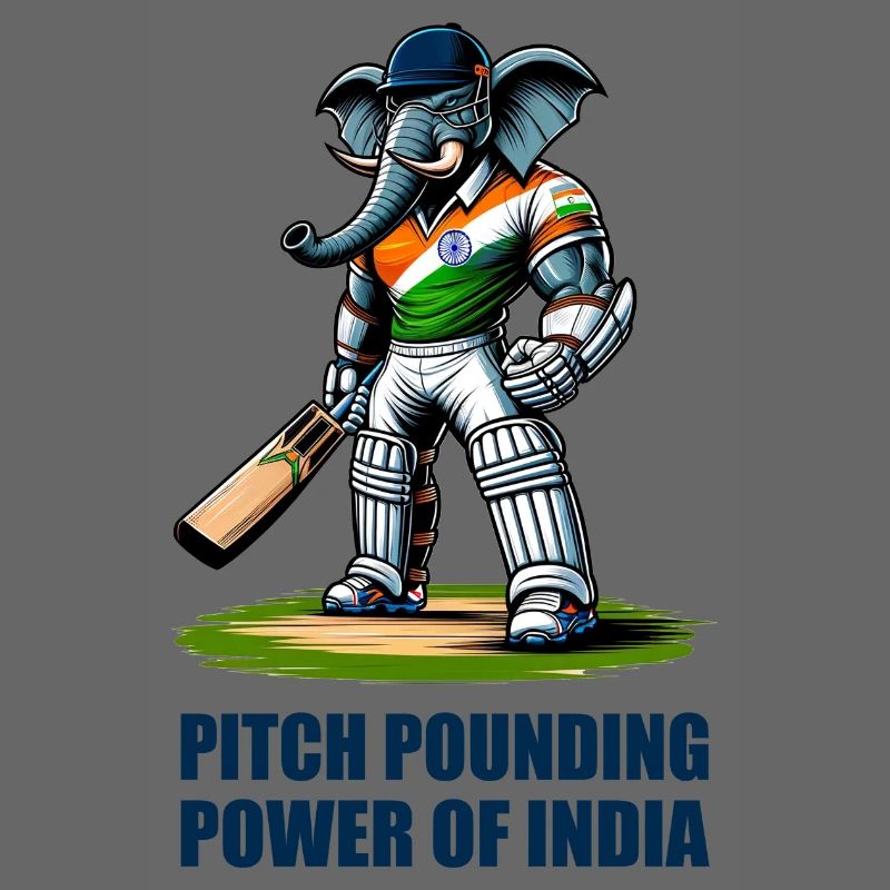 India cricket elephant design