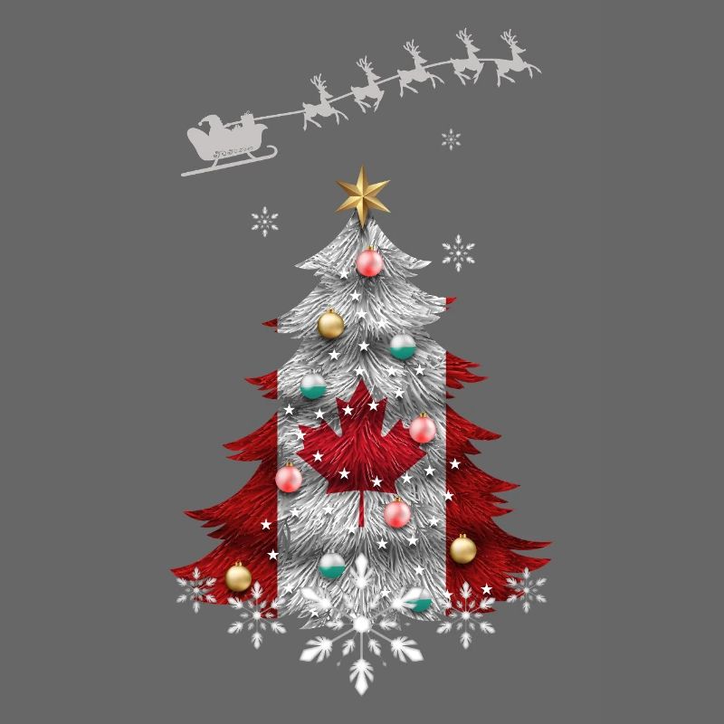 Arbre de Noël avec drapeau du Canada