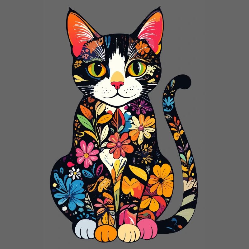 Blütenkatze Farbexplosion