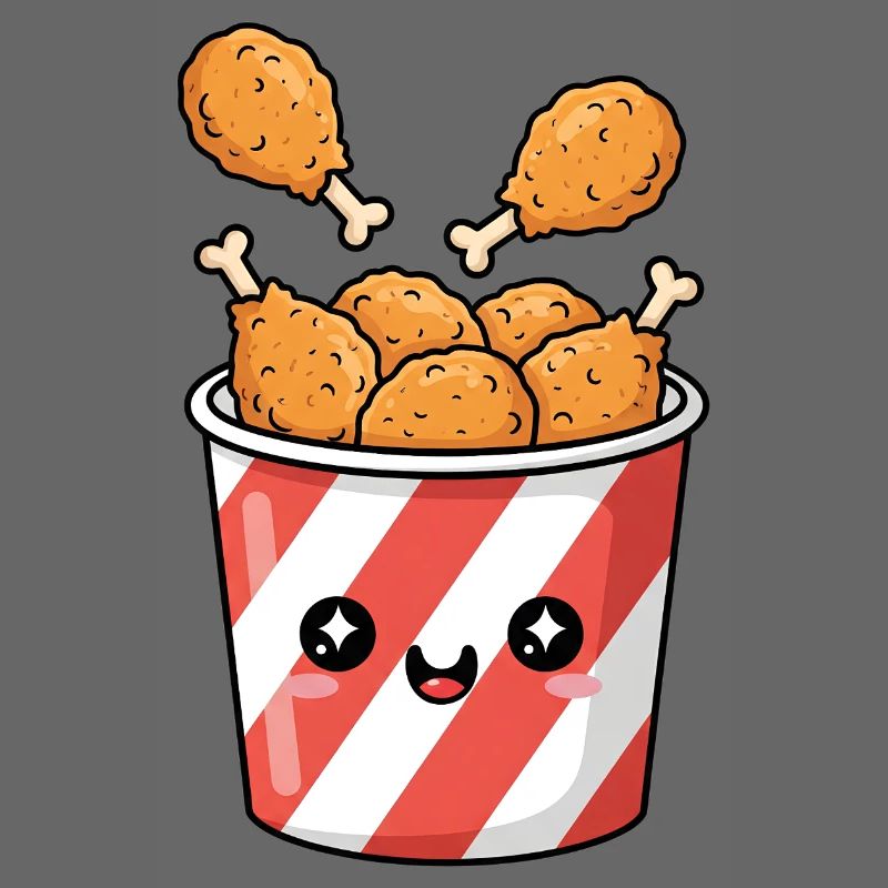 Kawaii-Brathähnchen-Eimer