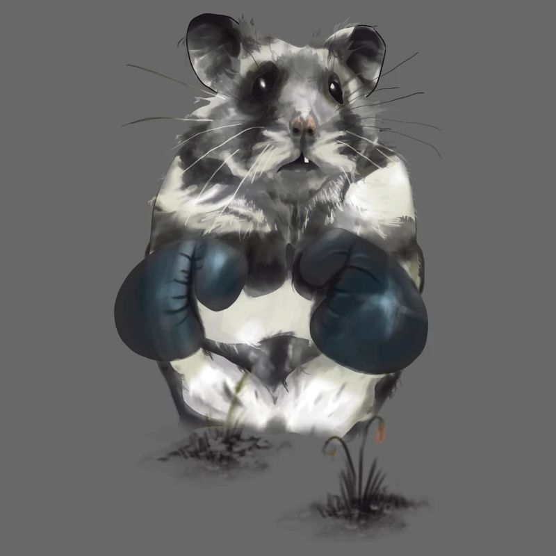 Kampfgeist Hamster im Boxring