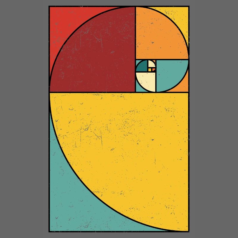 Fibonacci Spiral Geometry Art