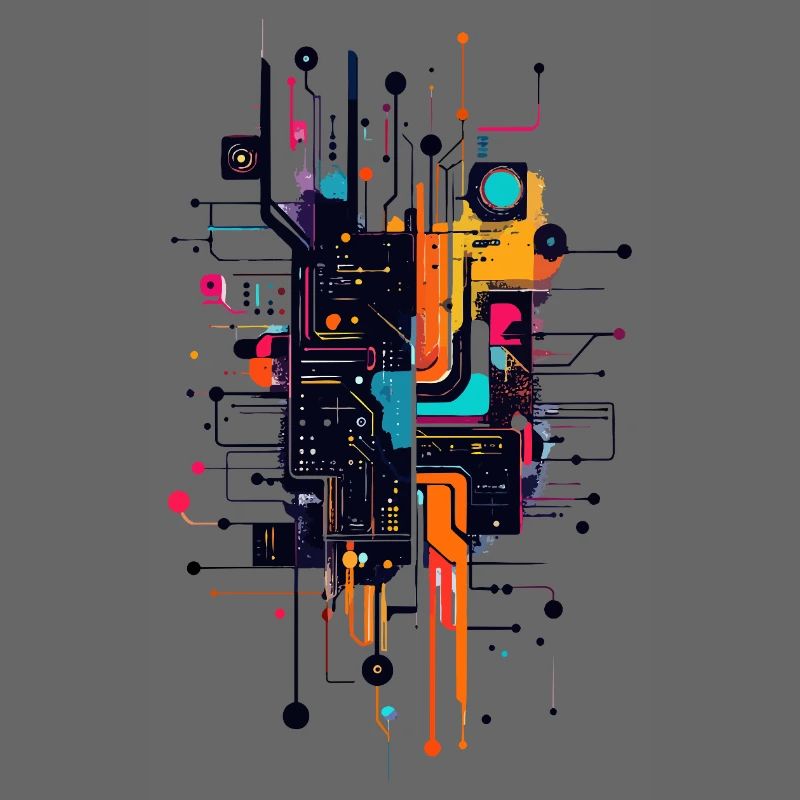 Colorful Circuitprint PCB PCB Motif