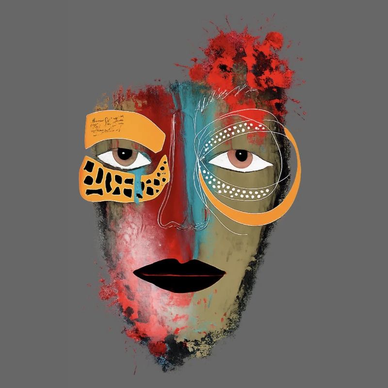 Masques de couleur sur le visage