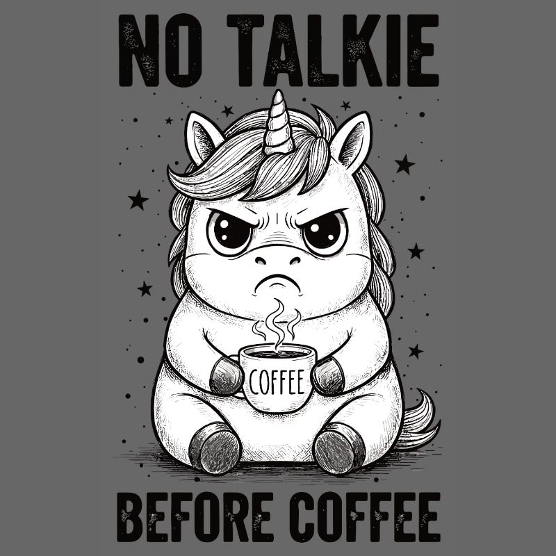 Pas de conversation devant une licorne amoureuse du café