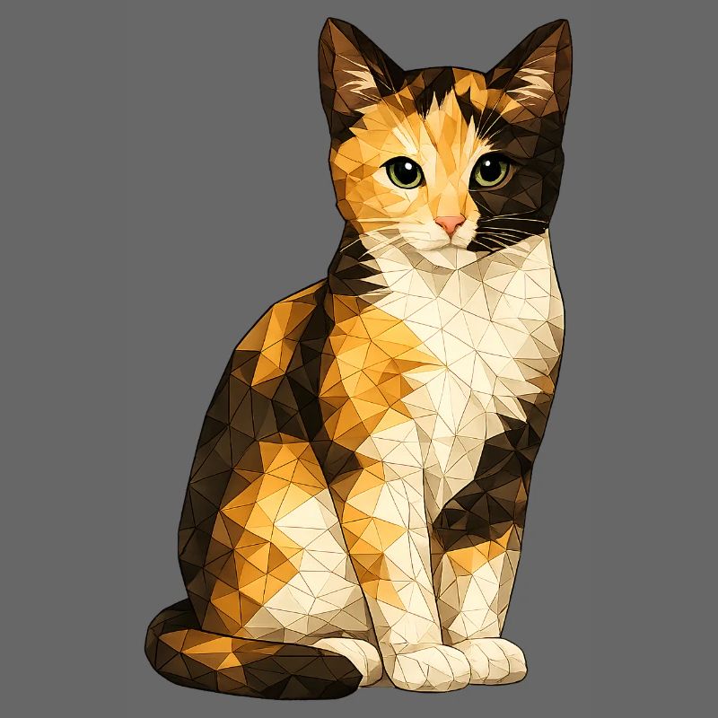Emmi Polygonkatze Geometrische Niedlichkeit