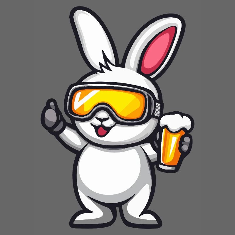 Hase Apres Ski Bier Comic