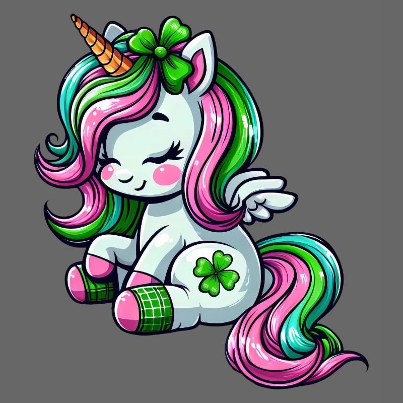 Conception de célébration de la licorne de la Saint-Patrick