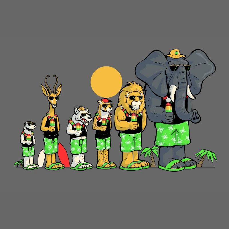 Das Savane-Team am Strand