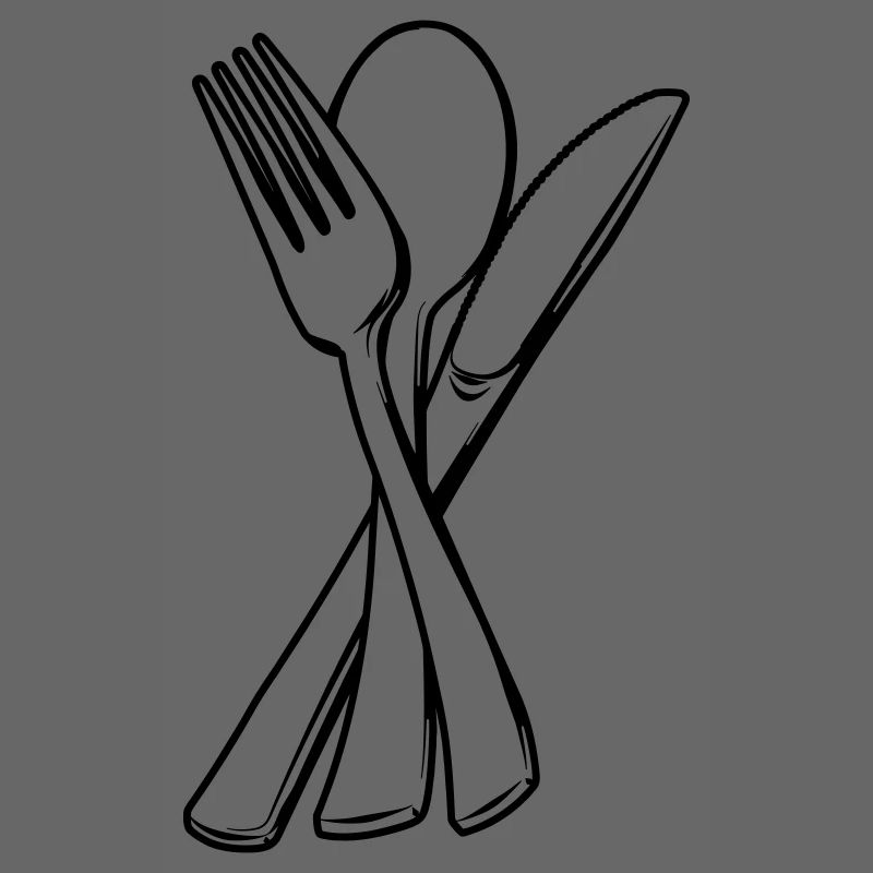 Knife fork and spoon transparent
