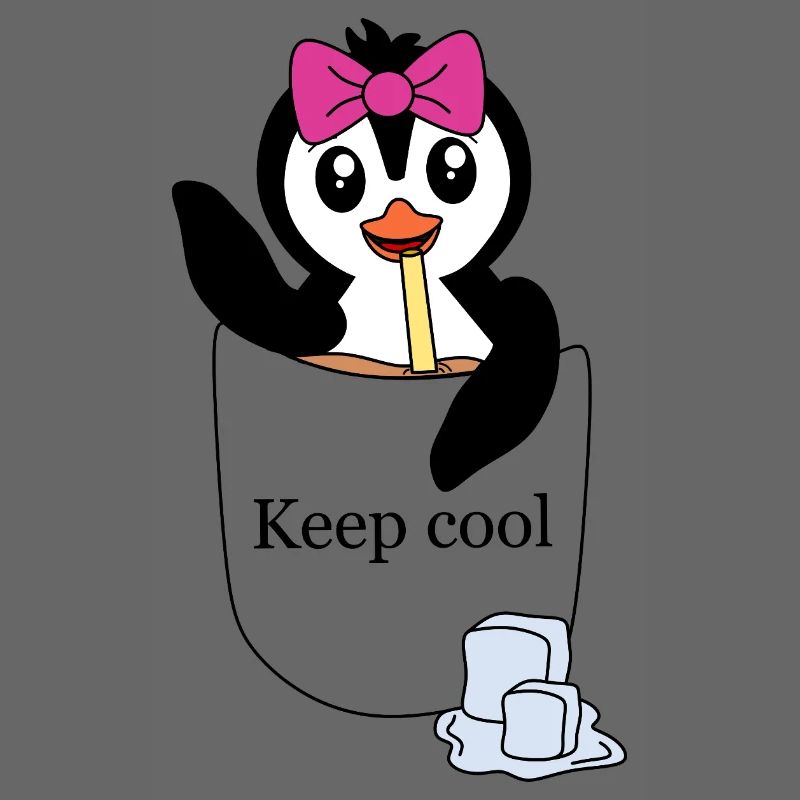 Pinguin in Brusttasche – Keep cool