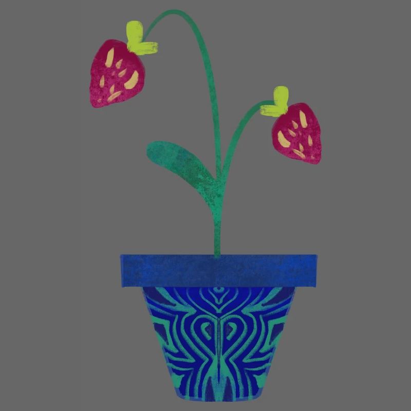 Fraise dans un pot