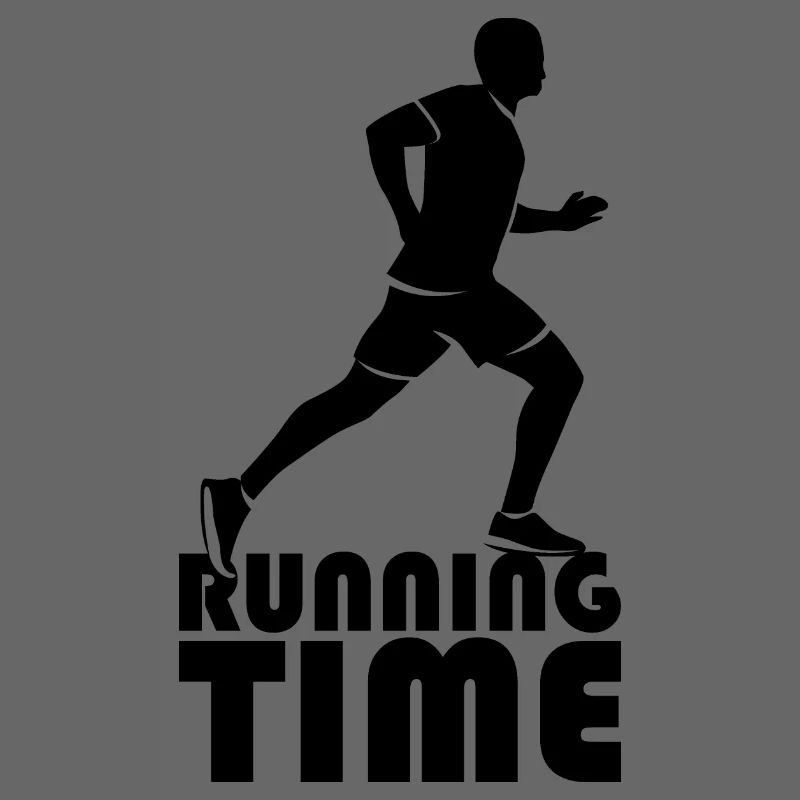 Icône de temps de course Icône Logo Illustration du coureur