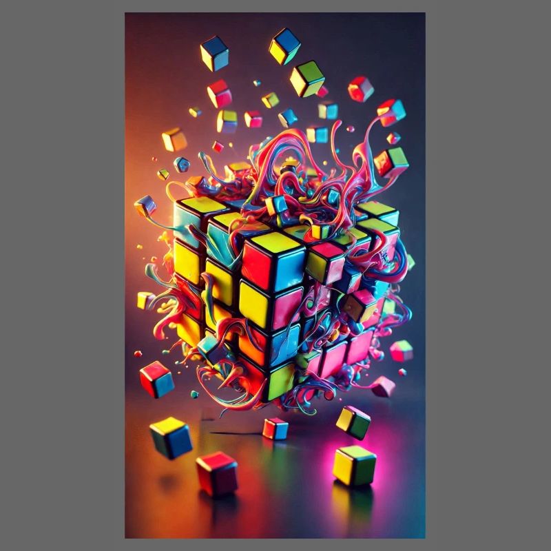 Cube d’explosion de couleur