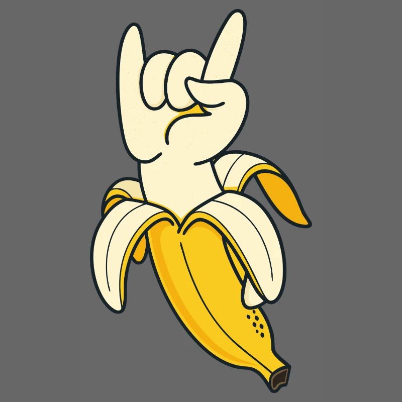 Illustration du geste de la main de la banane