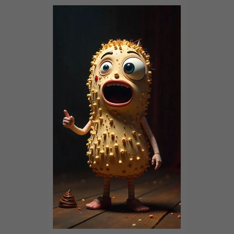 Spiky Peanut Maskottchen