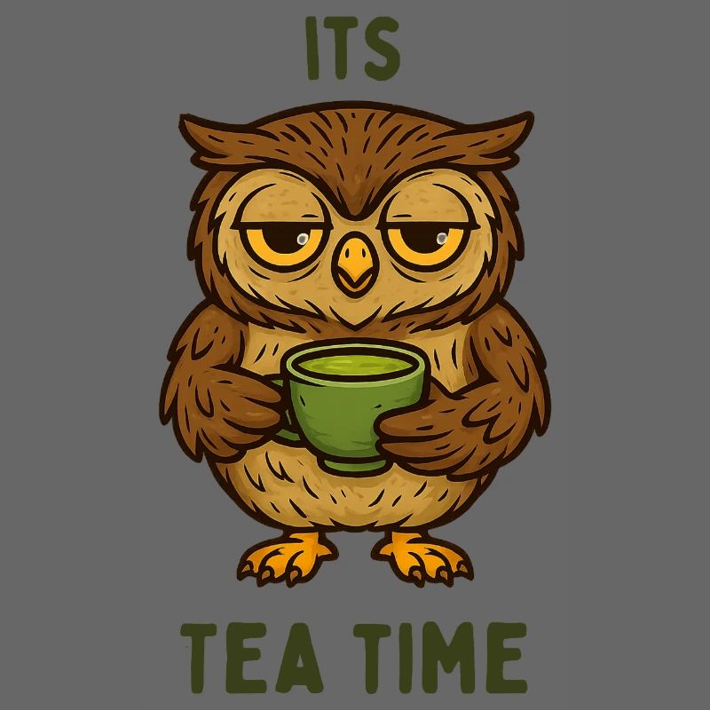 Schlafende Eule Teezeit
