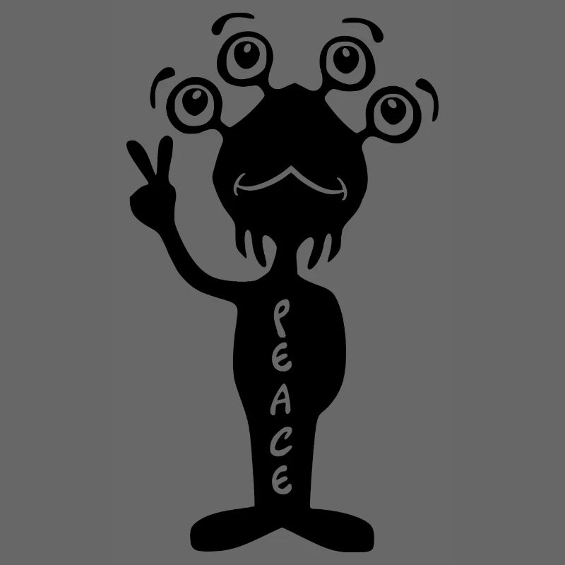 Peace Alien - Schwarz