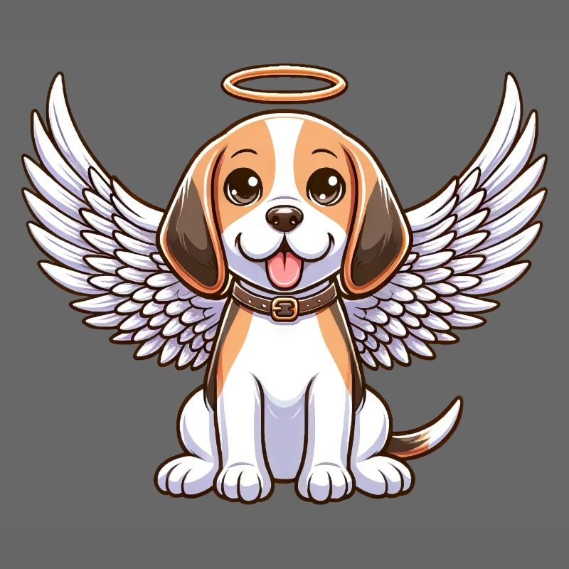 Beagle Angel Celestial Wings