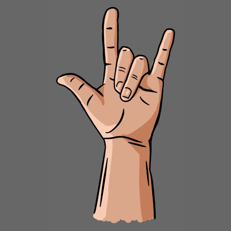 devil horns / rock and roll / metal hand gesture