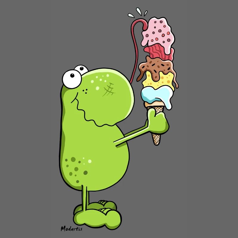 Frosch mit Eis