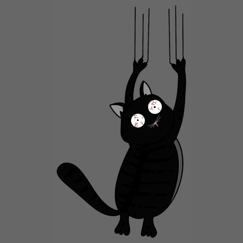 Panic Cat (Black Version)