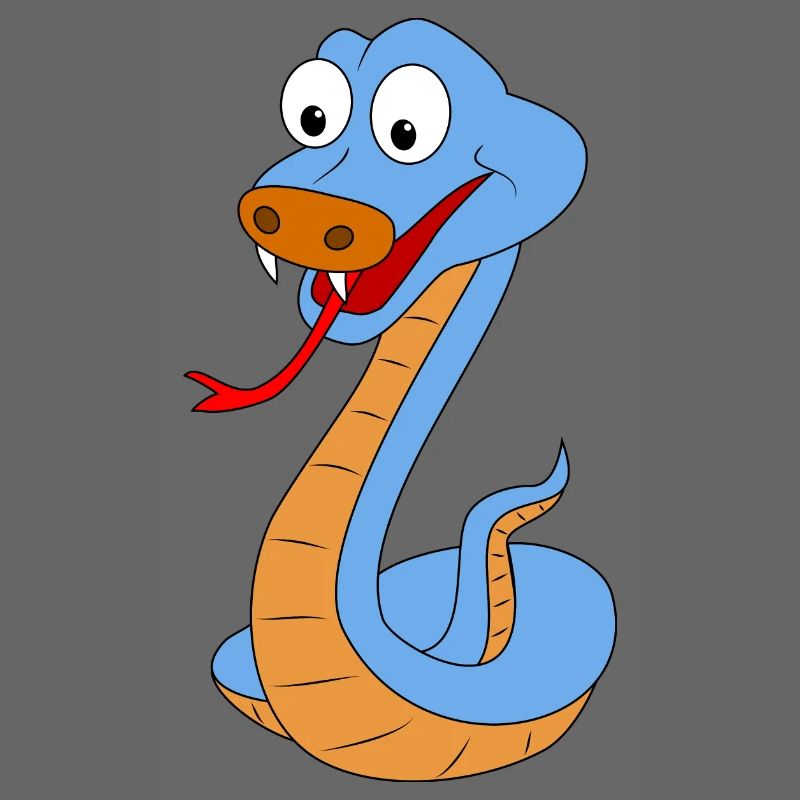 Conception de dessin animé de serpent ludique