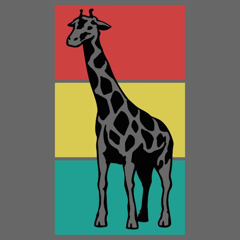 GIRAFFE auf einem farbigen Hintergrund