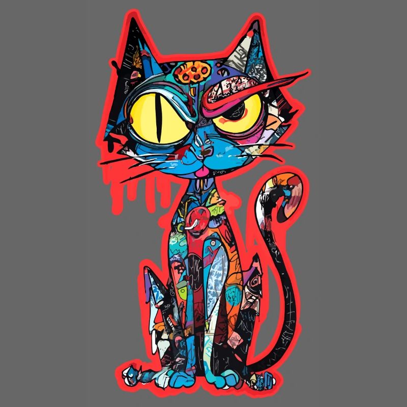 Katze Kunst Bunt