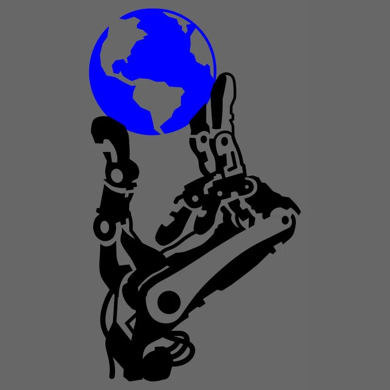 Globe in robot hand