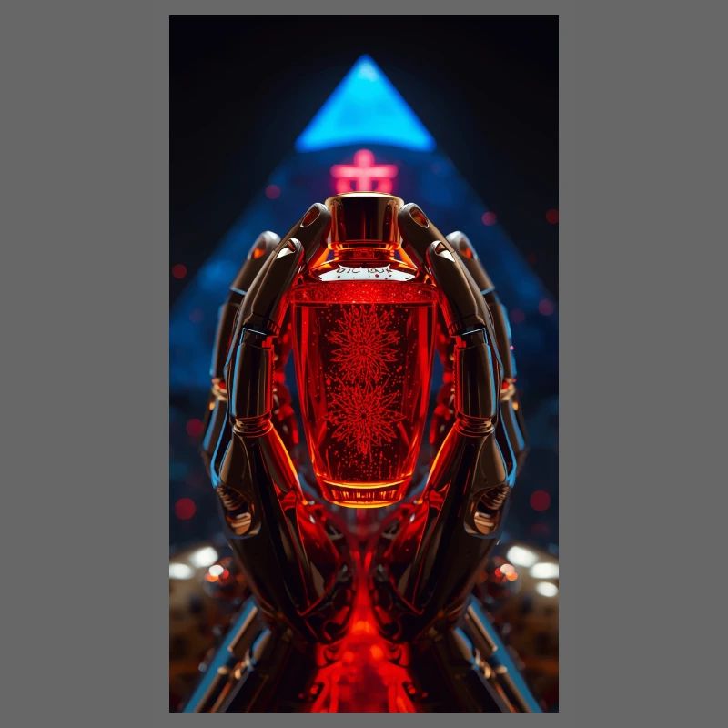 Red Crystal Robo Hands