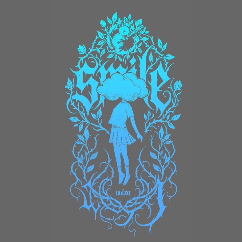 Blumenrahmen-Mädchen Silhouette