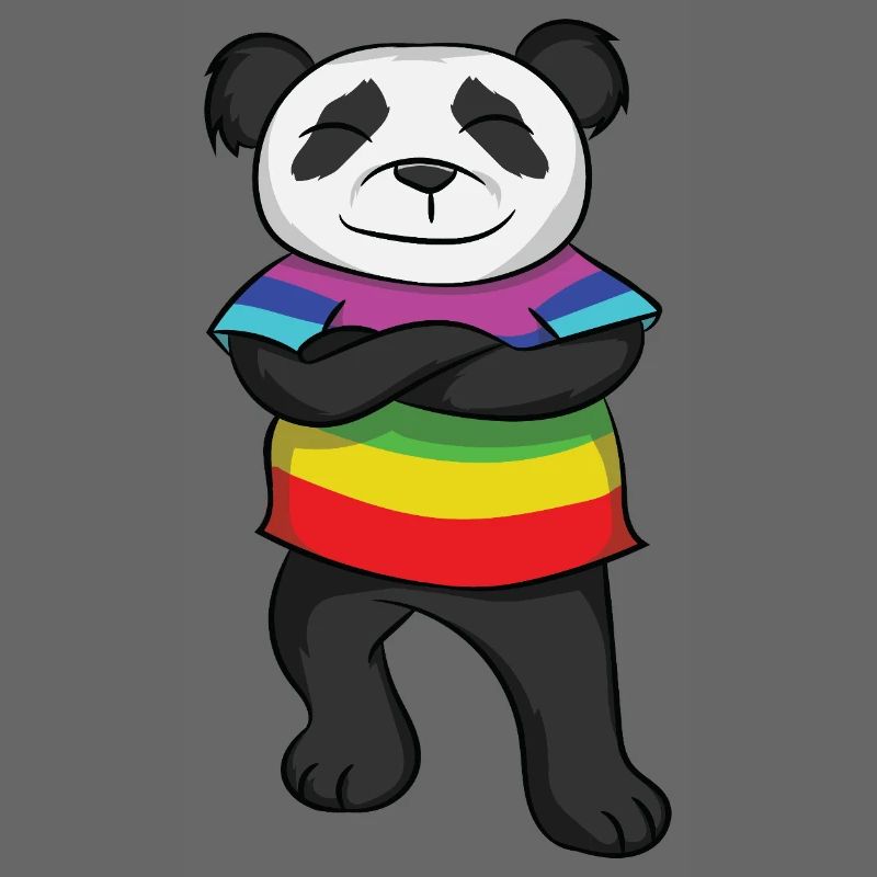 Panda Rainbow Pride avec Attitude