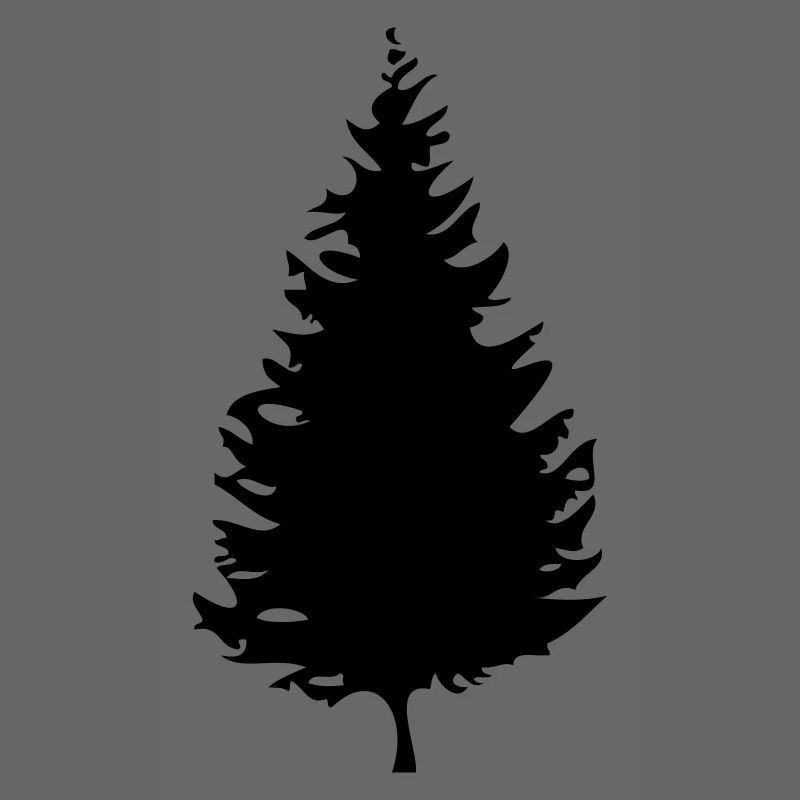 if shade outlined, nature, silhouette, forest,