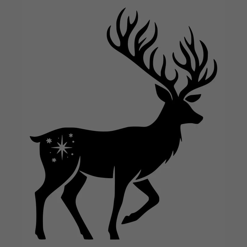 Silhouette de cerf Noël