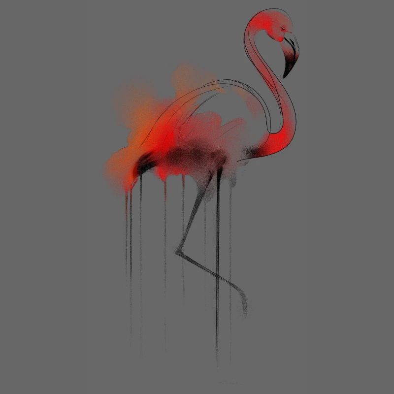 Flamingo Aquarell