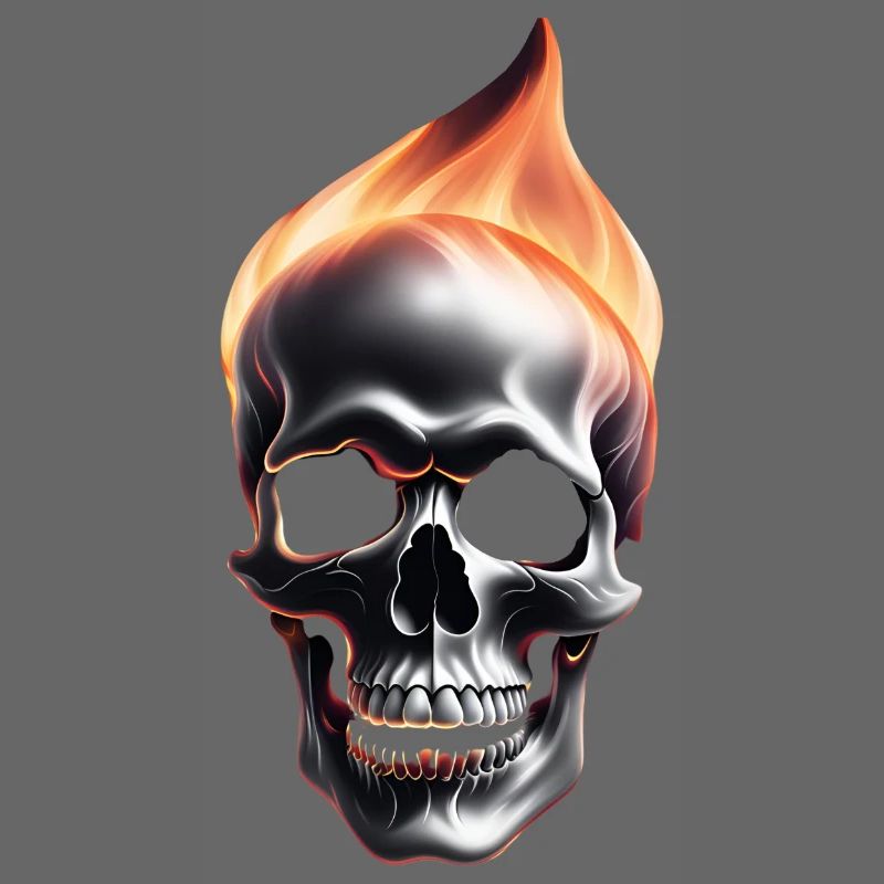Skull on fire