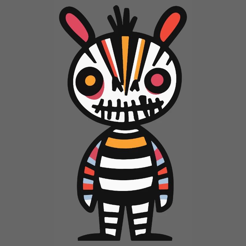 Zebra Halloween Comic Lustig