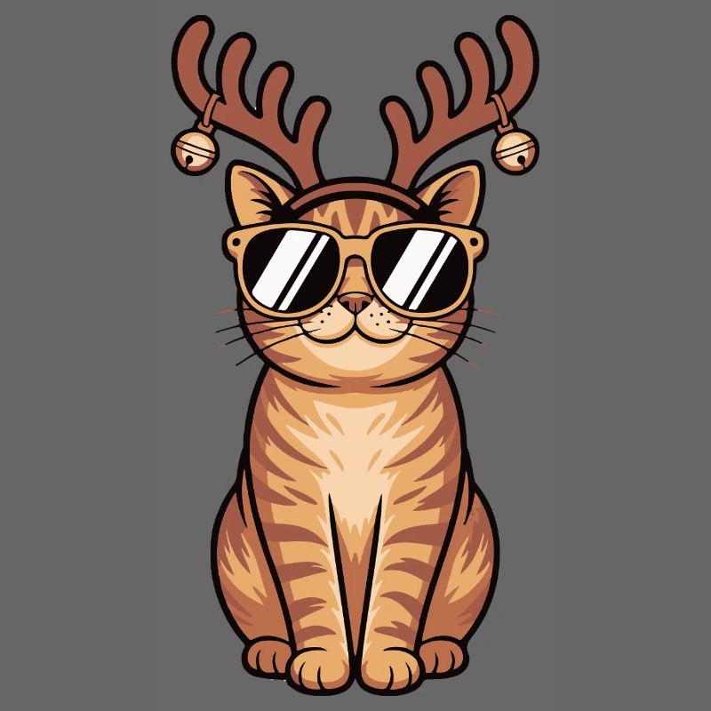 Katzen hirsch mit Sonnenbrille