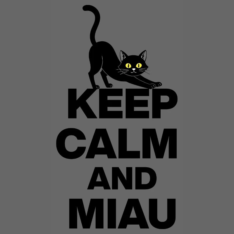 RESTE CALME ET MIAULE ! CHAT ADORE CHAT NOIR