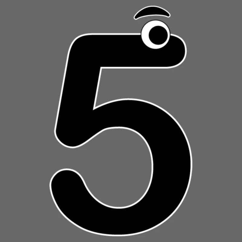 Number Five 5 Kids Birthday Learn Math