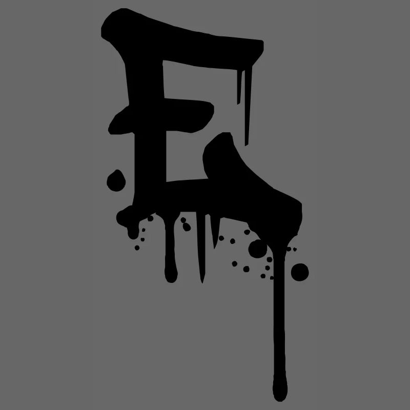 E Graffiti Tropfen Farbklex Blut Spray