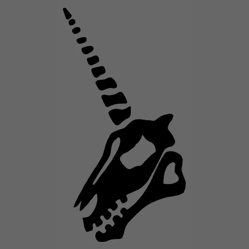 Schwarzes Einhorn Schädel