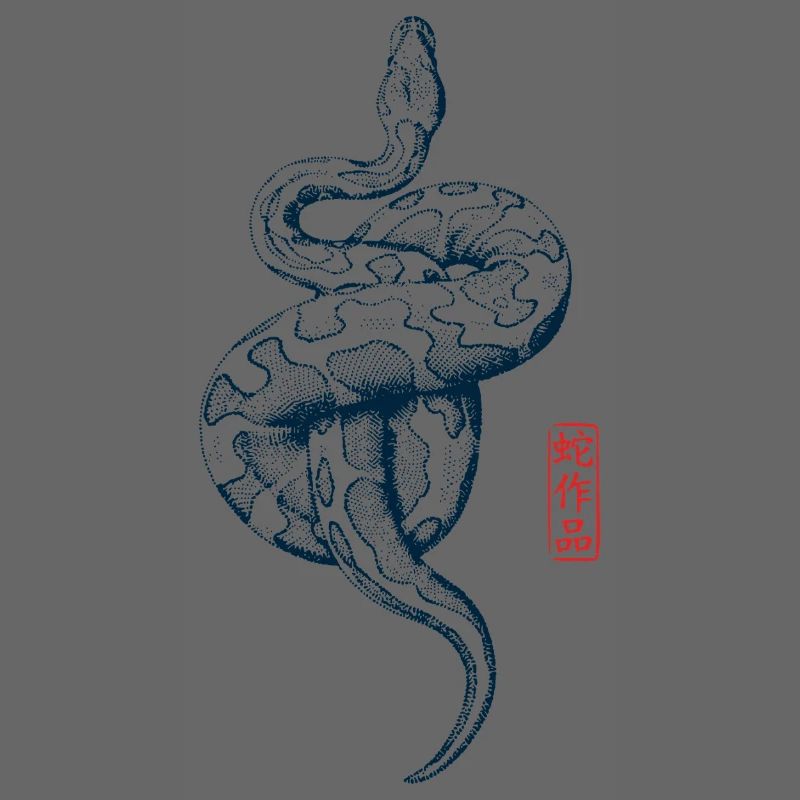Python mit Kanji Stempel