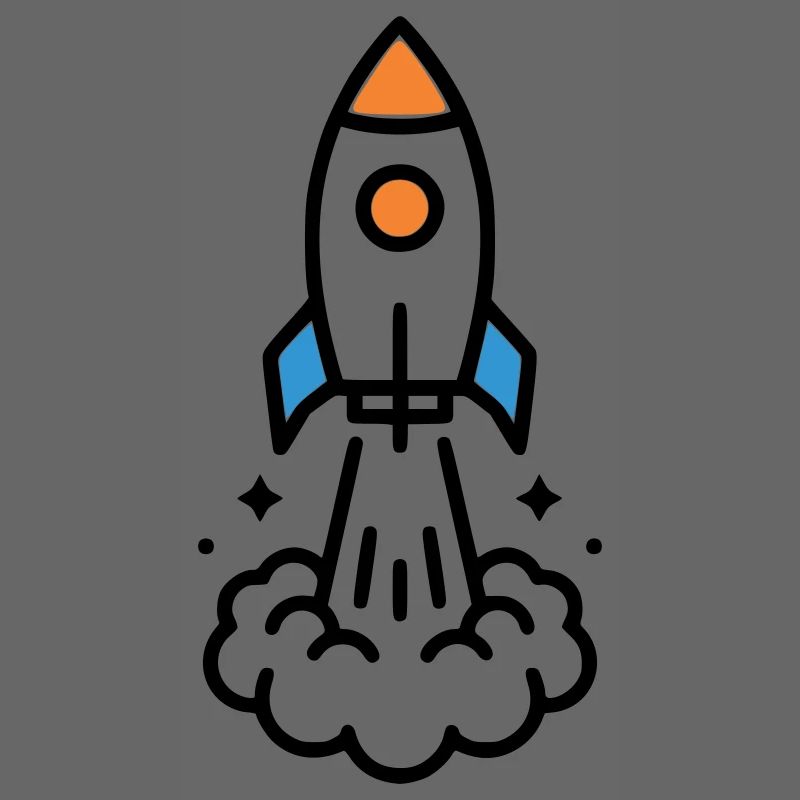 Comic spatial Rocket Launch