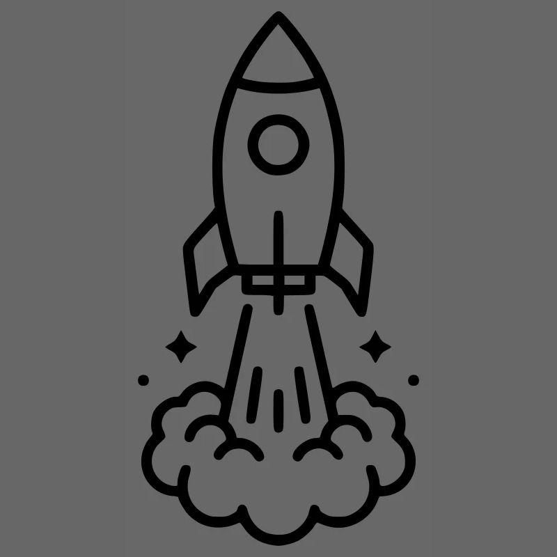 Icône spatiale de lancement de fusée
